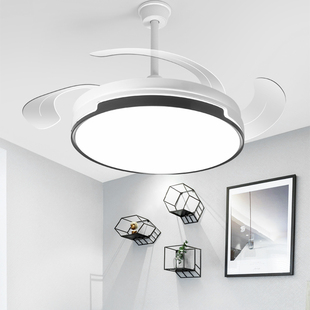 2026新款家用隐形风扇灯客厅餐厅变频吊扇灯卧室一体带电风扇吊灯