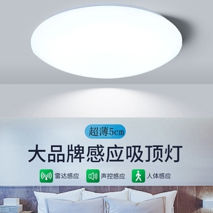 感应吸顶灯LED声光控走廊过道楼梯灯入户玄关雷达人体感应灯具