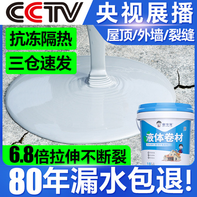 屋顶防水补漏专用涂料楼顶房顶堵漏王外墙裂缝漏水沥青材料防漏胶