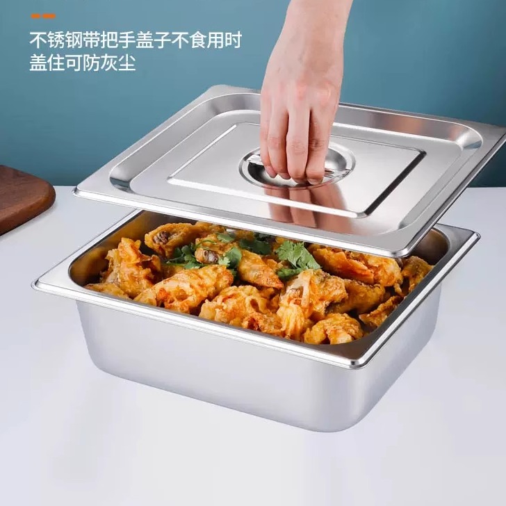 麻辣烫选菜盆不锈钢份数盆快餐店