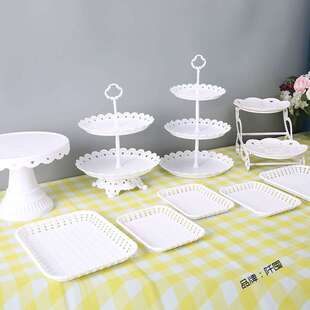 高端下午茶甜品架生日派对台装饰摆件展示冷餐摆台蛋糕点心子摆盘