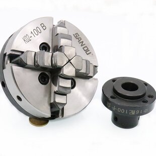 三鸥三爪手紧卡盘K01 50 63K02 80 100木工佛珠电机四爪微型卡盘