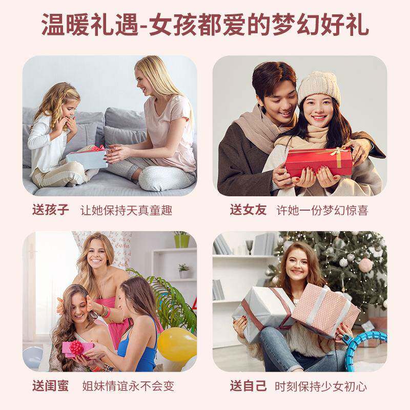 圣诞节水晶球音乐盒创意礼物音乐旋转八音盒自动飘雪彩灯氛围摆件