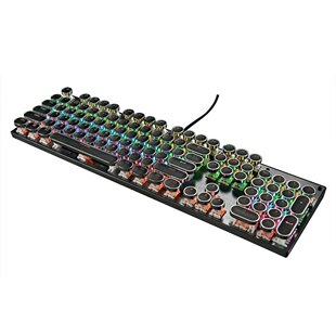 铁血牛104键机械键盘usb有线电竞游戏炫彩背光字符发光键盘源厂