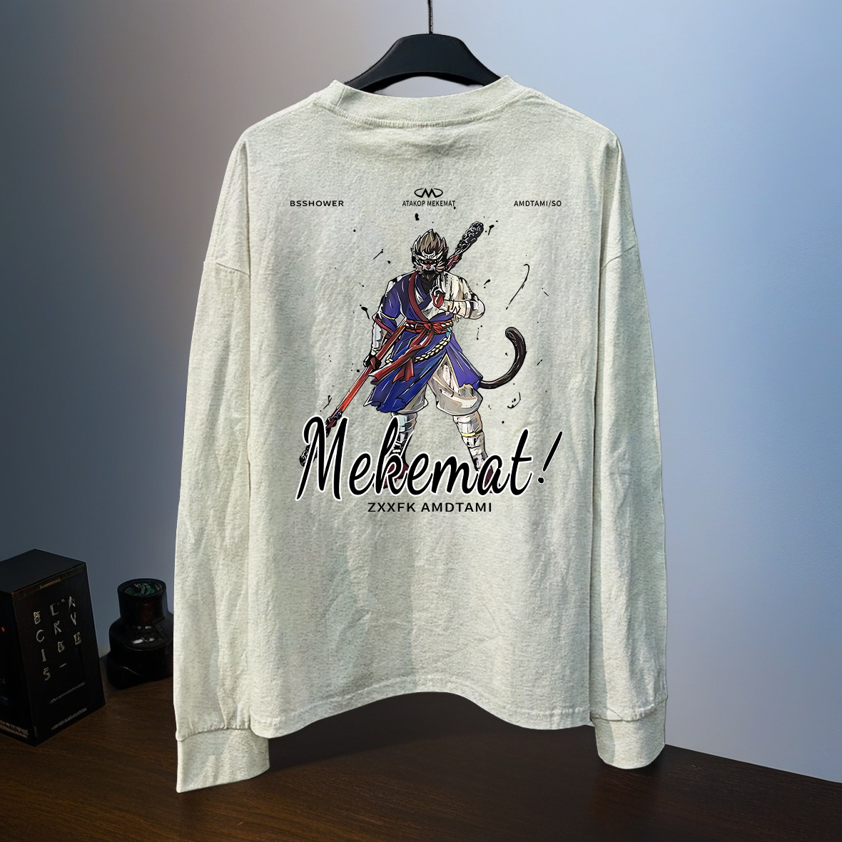 美式潮牌款复古重磅纯棉长袖T恤男女春秋季休闲百搭内搭上衣ins潮