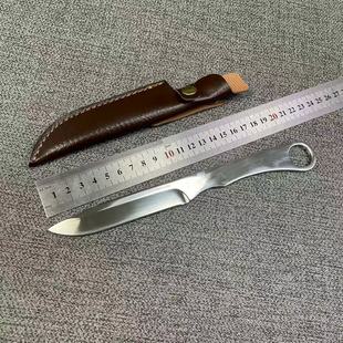 家用镜面精抛光水果刀手把肉刀可diy半成品刀胚一体小刀瓜果刀