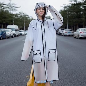 可爱雨衣女生超萌粉嫩少女心自行车透明电瓶车骑行单人长款成人