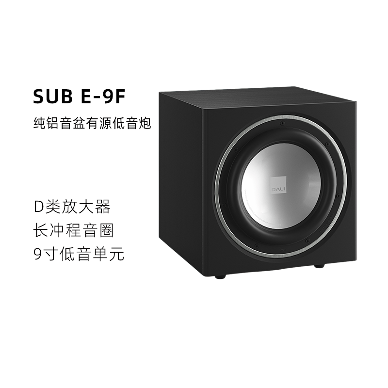 DALI/达尼 SUB E-9F HIFI家庭影院有源超重低音炮九寸音响箱
