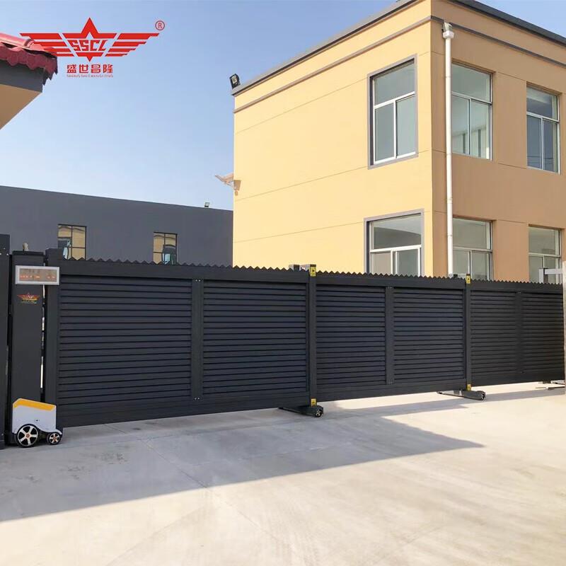 铝合金电动平移门学校企业分段滑门无轨平移伸缩电动门