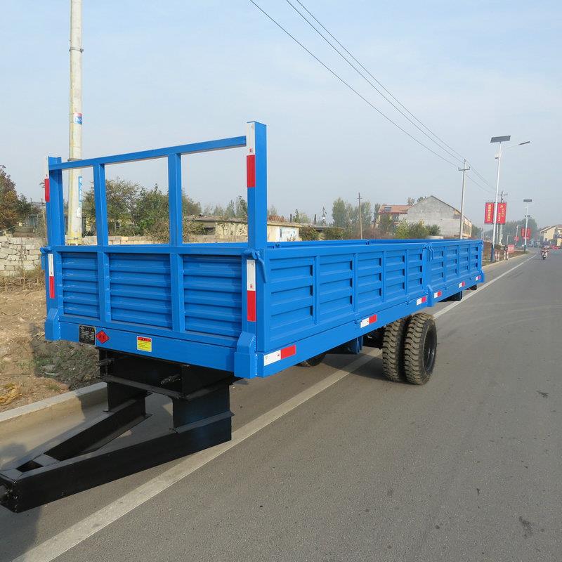 厂家供应吨农用自卸拖车半挂装卸液压拖车小型拖车