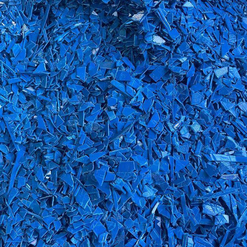 低压再生粉碎料破碎料边角料PE粉碎料蓝皮料HDPE蓝色破碎料