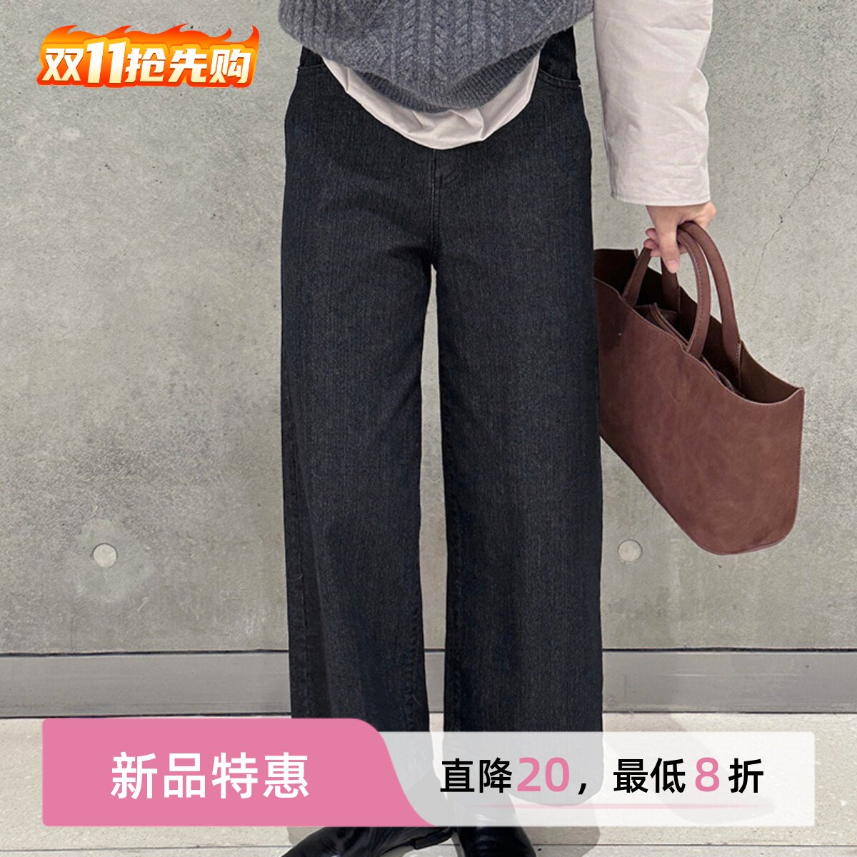 25新款必入腿精显瘦显腿直九分黑色牛仔裤女弹性烟管小个子休闲裤