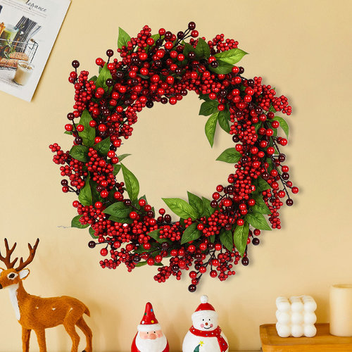 圣诞装饰品圣诞花环门挂壁挂
