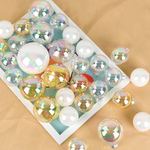 网红创意炫彩白色球幻彩透明球吊顶天花板吊饰装 饰吊球 饰场景装