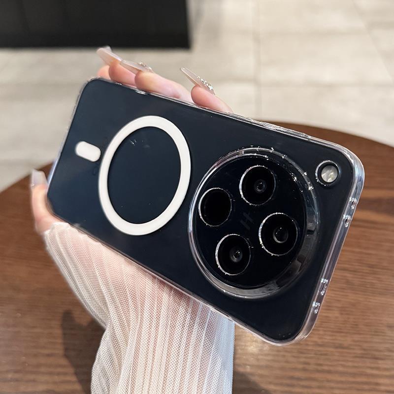 透明不发黄硬壳适用vivo x200 ultra磁吸无线充电X200S手机壳全包x100pro亚克力不发黄iQOO13超薄z9散热neo10