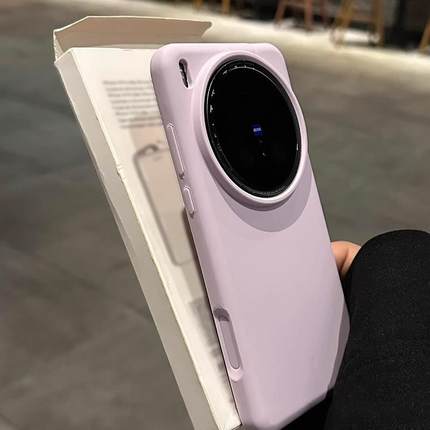 淡紫色适用opporeno15pro手机壳新款reno15大孔reno14软糯13纯色12亲肤11/10/9/8/7液态硅胶全包防摔保护软套