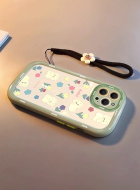 满屏花朵兔子适用于OPPOA97手机壳a93s文艺a96卡通a95创意A58网红a91防摔a92s硅胶findx5保护套indx6小众男女