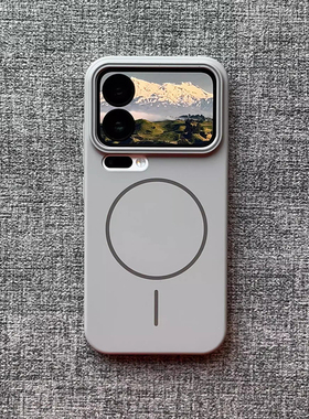 极简钛灰色高级感磁吸无线充电适用小米17promax手机壳xiaomi15spro磨砂14超薄红米k80全包redmi防摔turbo4壳