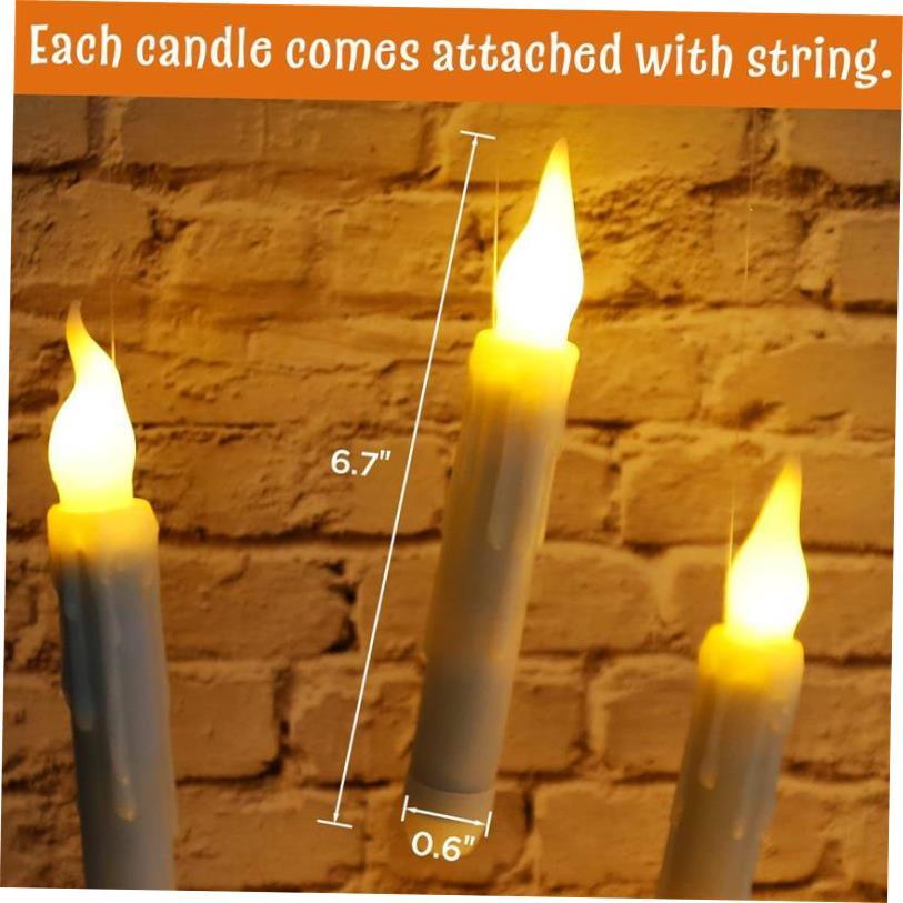 Floating LED Candles with Remote Control Witch Halloween Dec