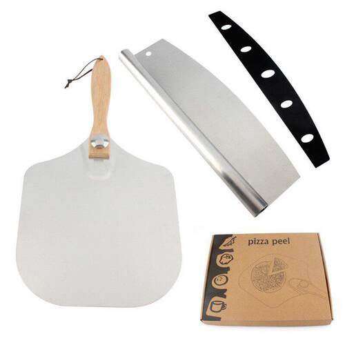 Pizza Shovel Baking Handle Rocker Cutter Cake Paddle Spatula