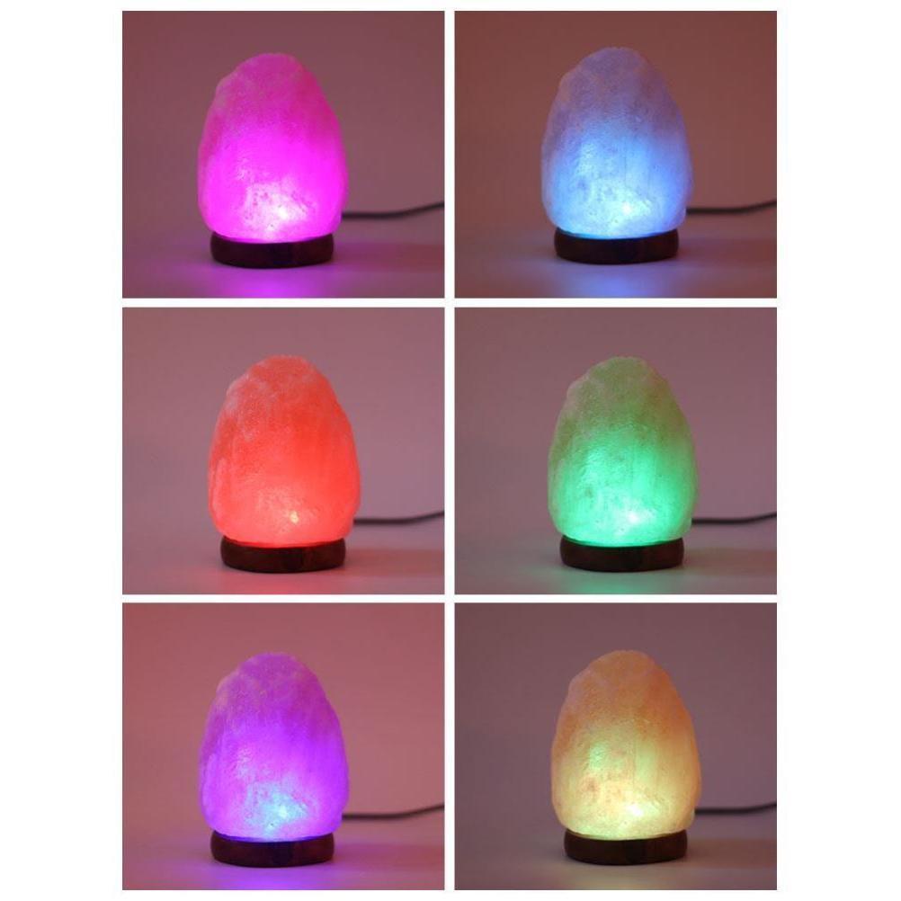Himalaya salt led light crystal night lamp desk natural