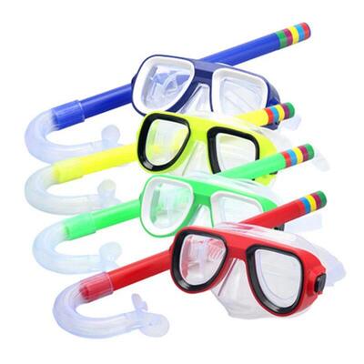 Kids Diving Goggle Mask Breathing Tube Shockproof Anti-fog D