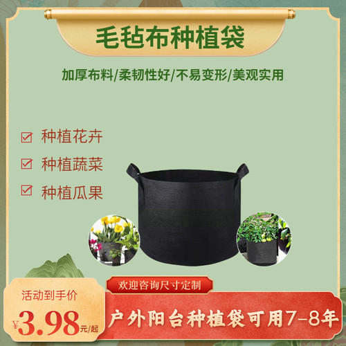 阳台毛毡种植袋无纺布育苗