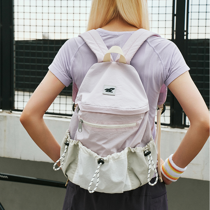 喂牌通勤旅行双肩包男女抽绳口袋