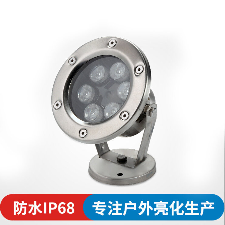 水底灯led防水喷泉鱼池水池水下户外射灯12v鱼缸七彩低压圆形景观