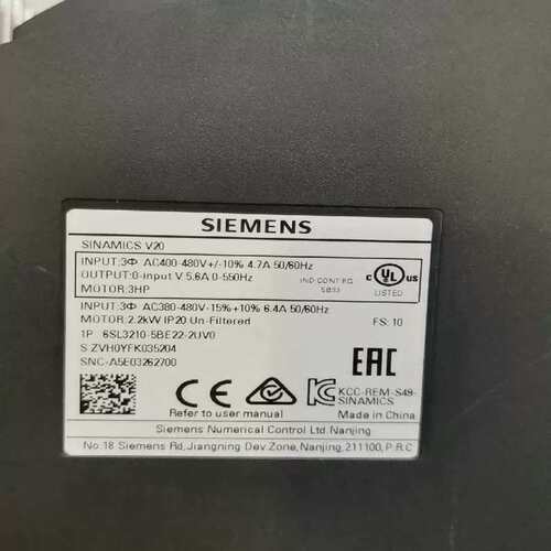 议价 V20变频器，6SL3210-5BE22-2UV0，