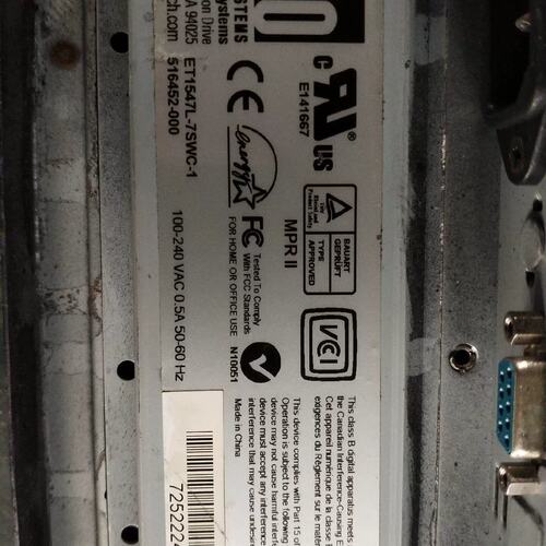 议价ET1547L-7SWC-1 ELO触摸显示器 工业触控屏 商用触控设备维修