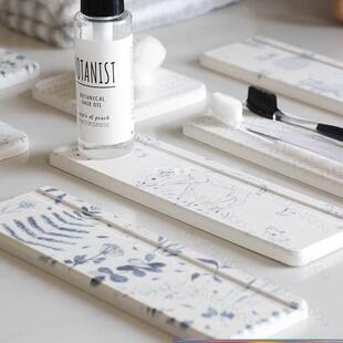 矽藻土杯垫泥圭家居硅藻泥吸水垫洗手台牙刷杯垫藻泥家用洗漱