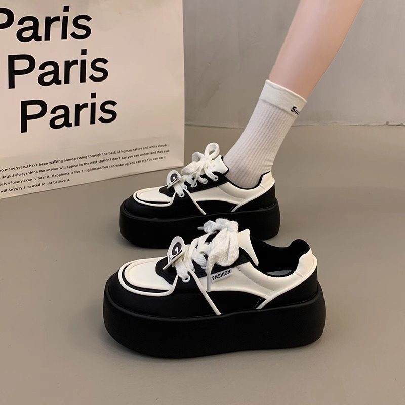 爆款高级感百搭小白鞋增高厚底板鞋女2026新款季休闲运动松糕鞋,女鞋,时尚休闲鞋,淘宝优惠券,粉丝福利购,淘宝优惠卷
