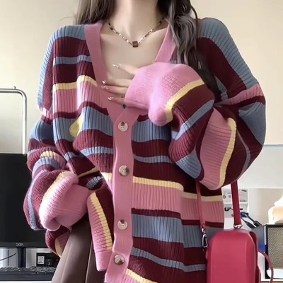 秋装搭配系穿搭时尚辣妹针织开衫