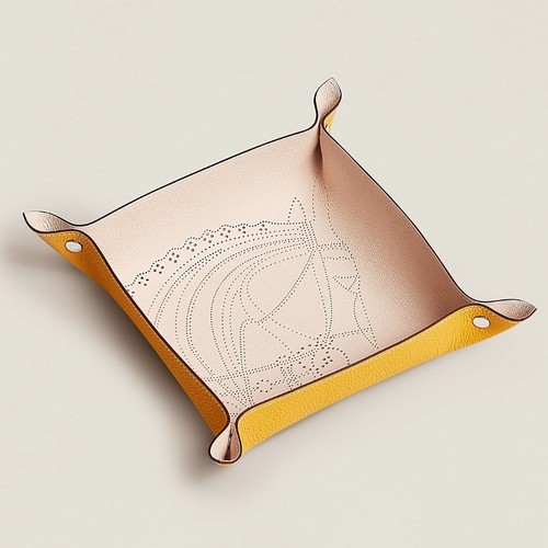 真皮置物收纳盘H家钥匙首饰饰品