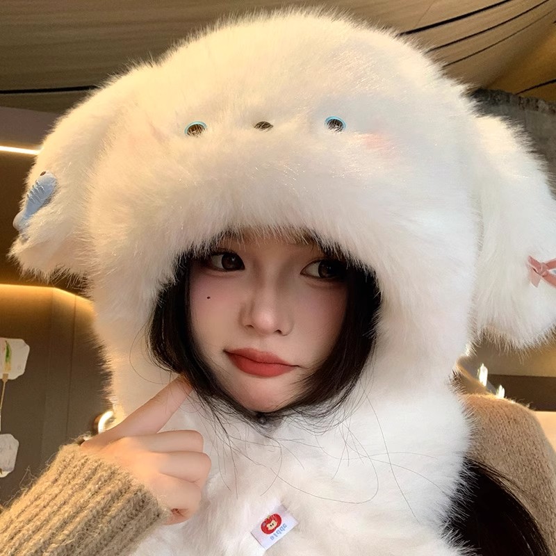 救命！这顶小熊毛绒帽可爱到犯规