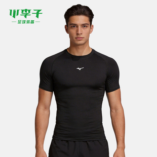 小李子Mizuno美津浓足球运动训练紧身短袖 成人男C2CA63Z309