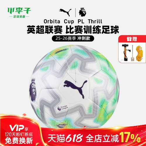 小李子彪马5号机缝训练足球