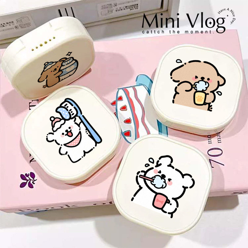 可爱小狗隐形牙套收纳盒小巧便携密封防漏保持器儿童牙齿矫正器盒,收纳整理,牙套收纳盒/架,淘宝优惠券,粉丝福利购,淘宝优惠卷