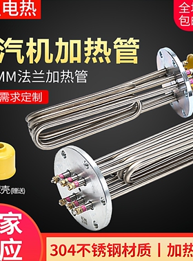 蒸烫机蒸汽发生器140法兰锅炉电热加热管商用发热棒管220V380V6KW