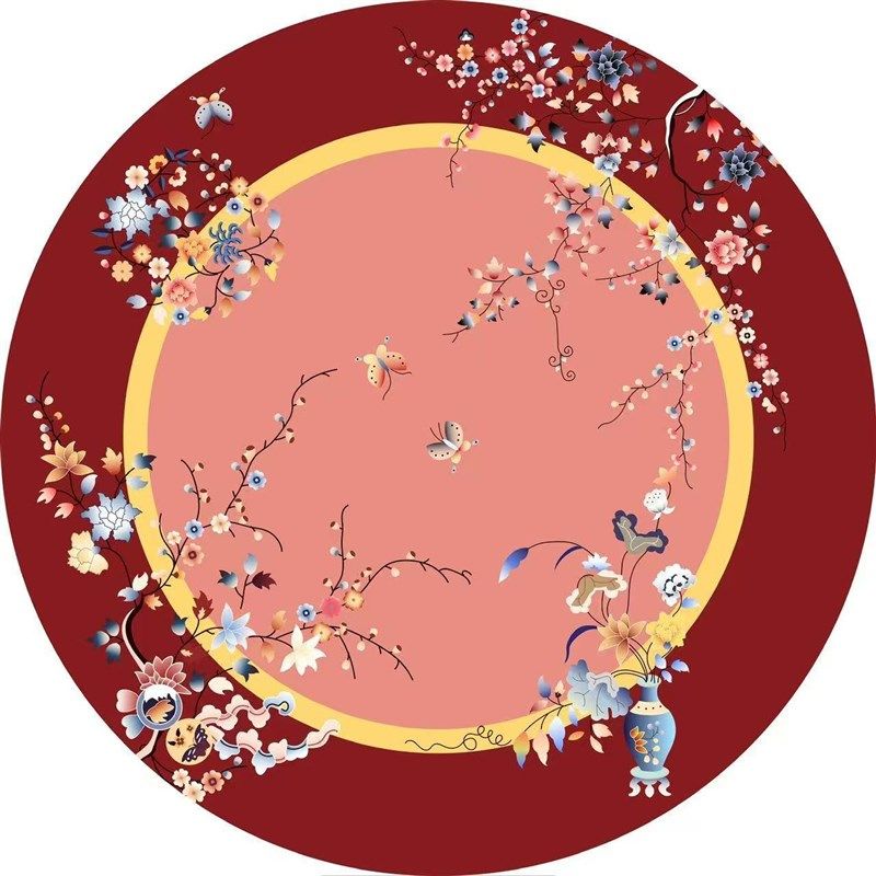 新中式圆形古典客l厅书房茶几玄关沙发满铺大地毯好打理耐脏吸水,居家布艺,地毯,淘宝优惠券,粉丝福利购,淘宝优惠卷
