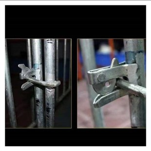 猪圈门配件猪栏门扣定位栏门锁产床门栓猪笼O开关铁门自动门锁开