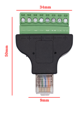 网路线延长器8P8C水晶头母座RJy45转8Pin端子免焊接绿色网络接线