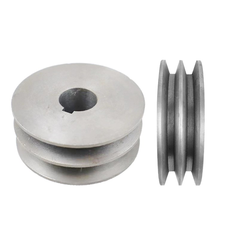 皮带轮双槽2B型平面传动皮带盘减速机电机I马达三角带轮外径60-25