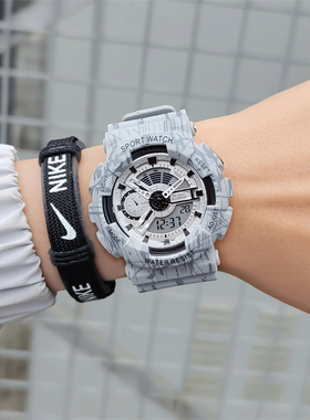 手表电子表男款学生初中高中青少年运动潮流儿童闹钟防水机械女