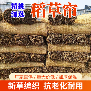 稻草帘大棚保温防寒隔热屋顶装饰草帘子混凝土防冻道路防滑稻草垫