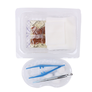 洁瑞医用一次性换药包无菌换药盒拆线包清创伤口护理含镊子碘伏等