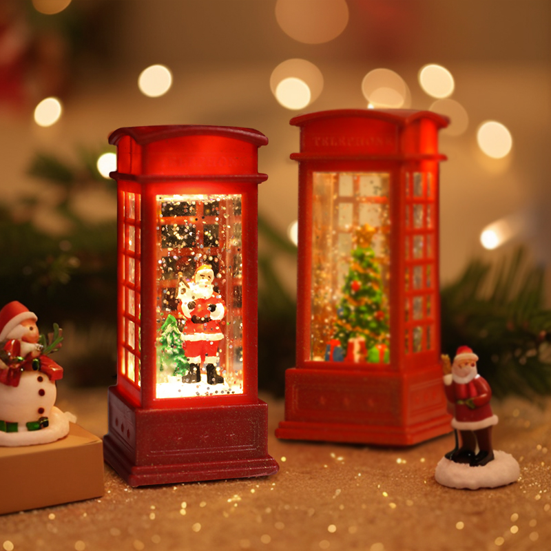 圣诞节装饰品飘雪发光摆件小手