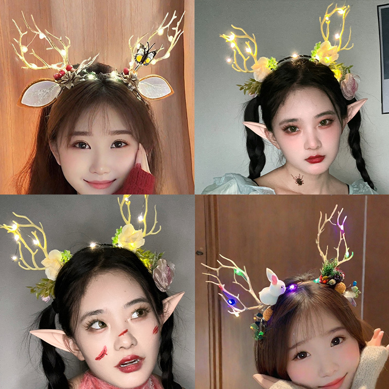 圣诞节装饰品发光头箍拍摄道具