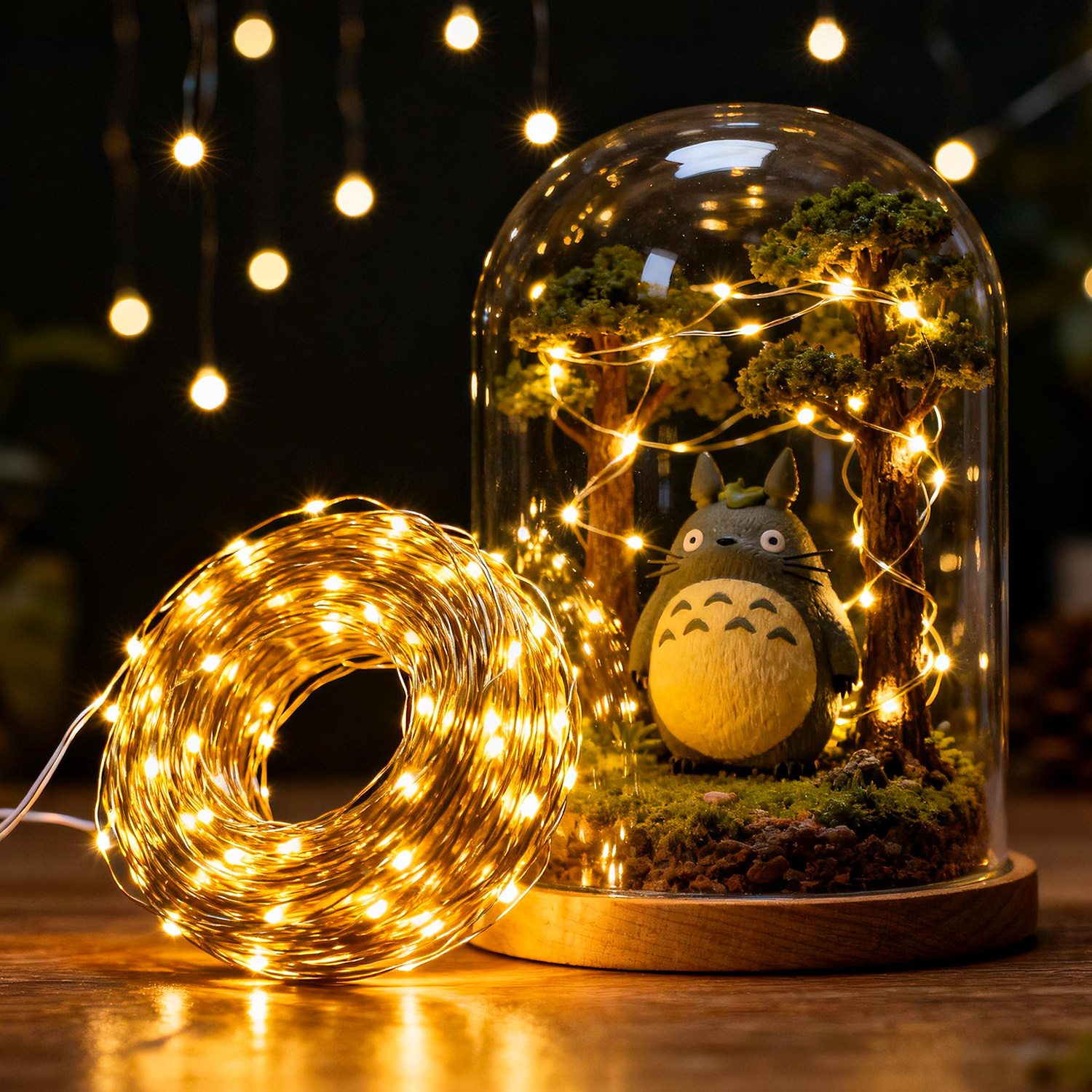 led电池盒款铜线灯发光氛围灯珠星星花束装饰灯串灯彩灯闪灯串灯